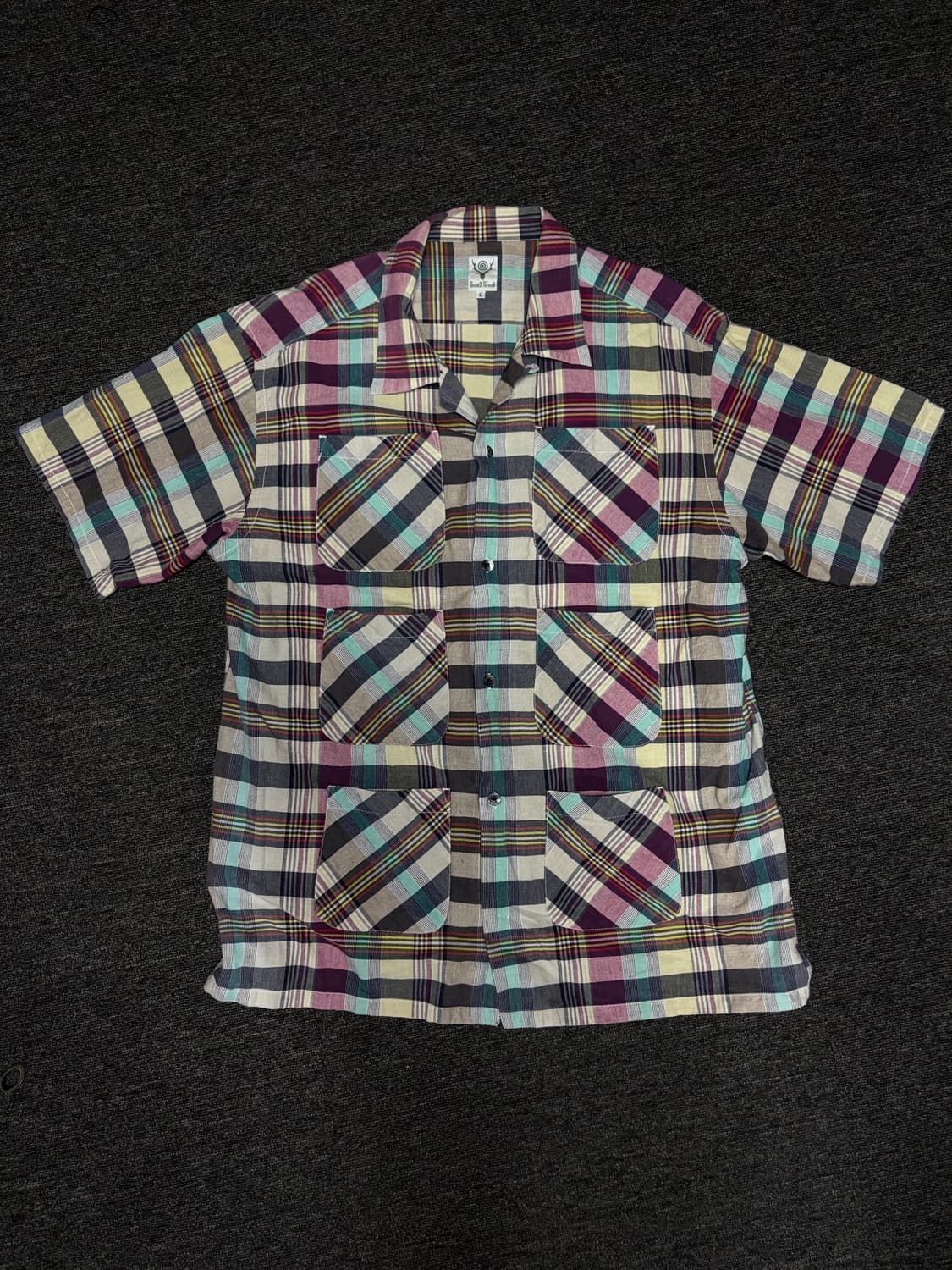 남이서팔 체크 반팔셔츠 L 상품이미지1