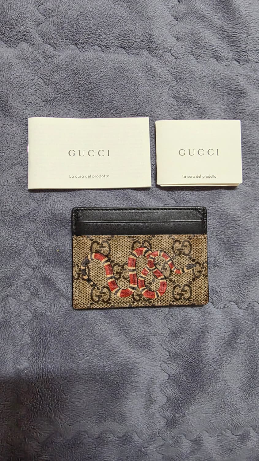 (정품) 구찌 킹스네이크(뱀) GG 수프림 카드지갑/개인/팝니다. 상품이미지1
