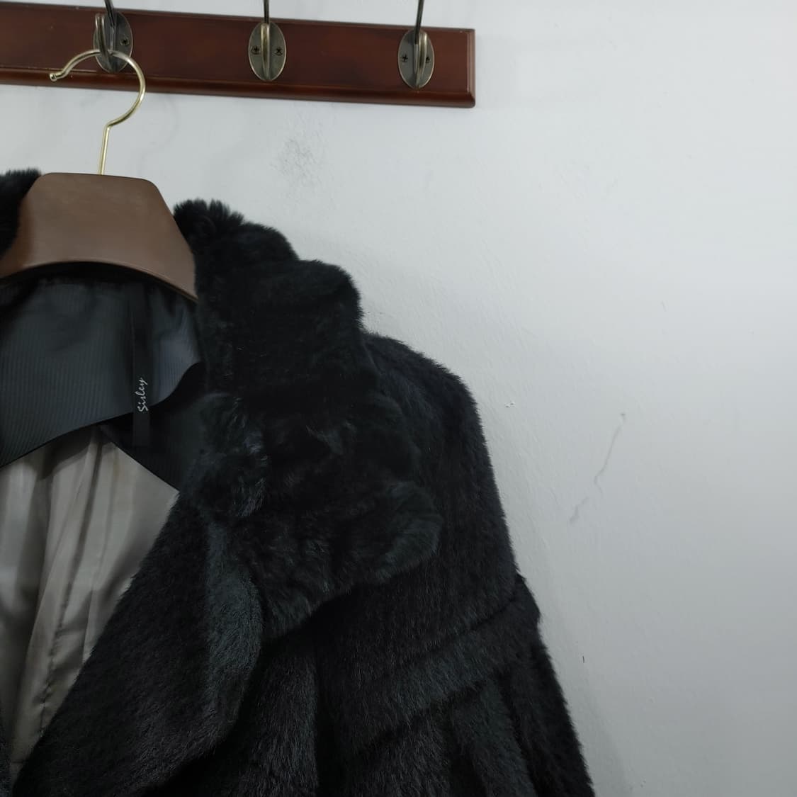 42 여성 블랙 알파카100% 데일리 고급 퍼 자켓 상품이미지2