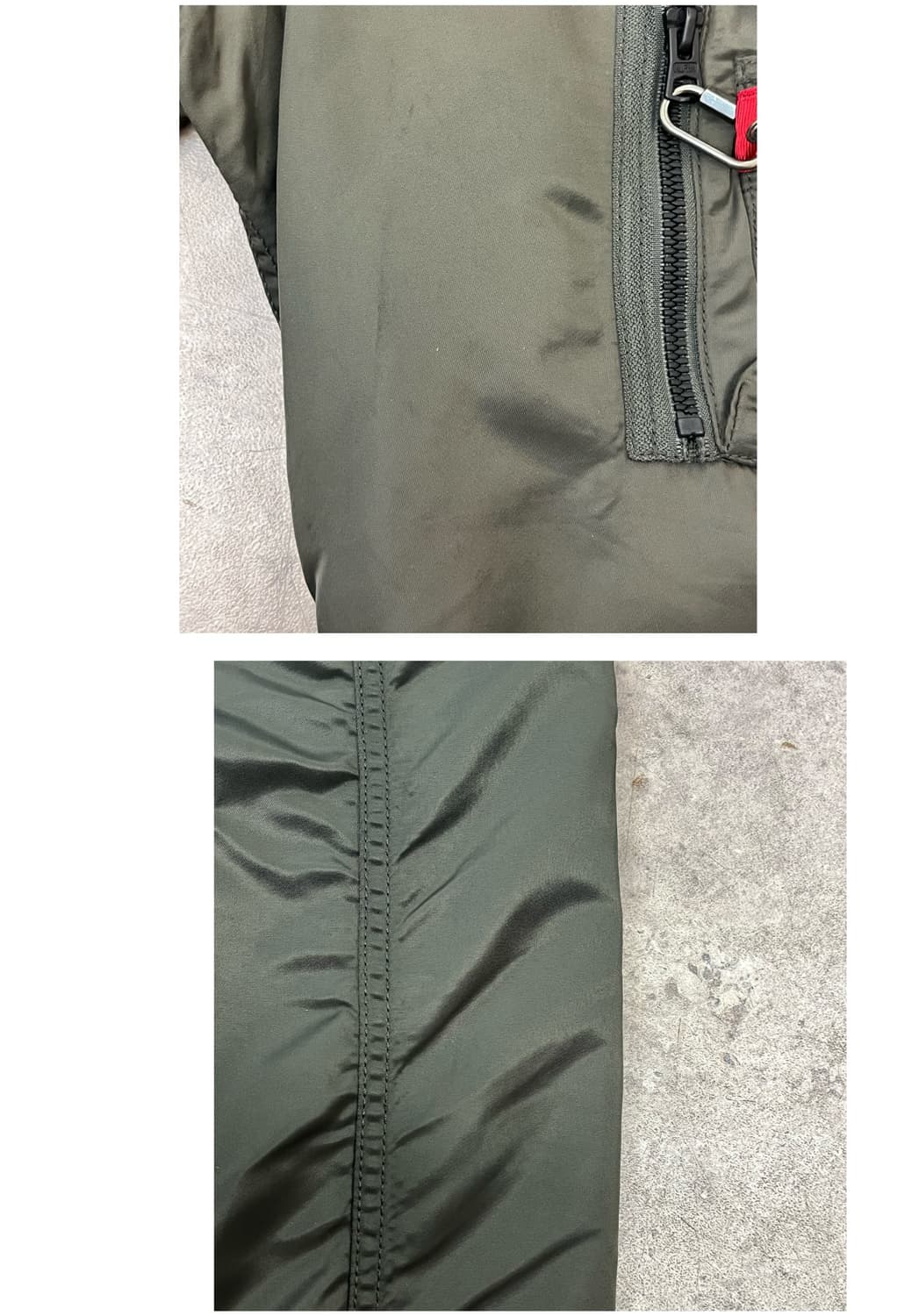 알파인더스트리 후드 ma1 항공점퍼 카키 M #csz1761  상품이미지8