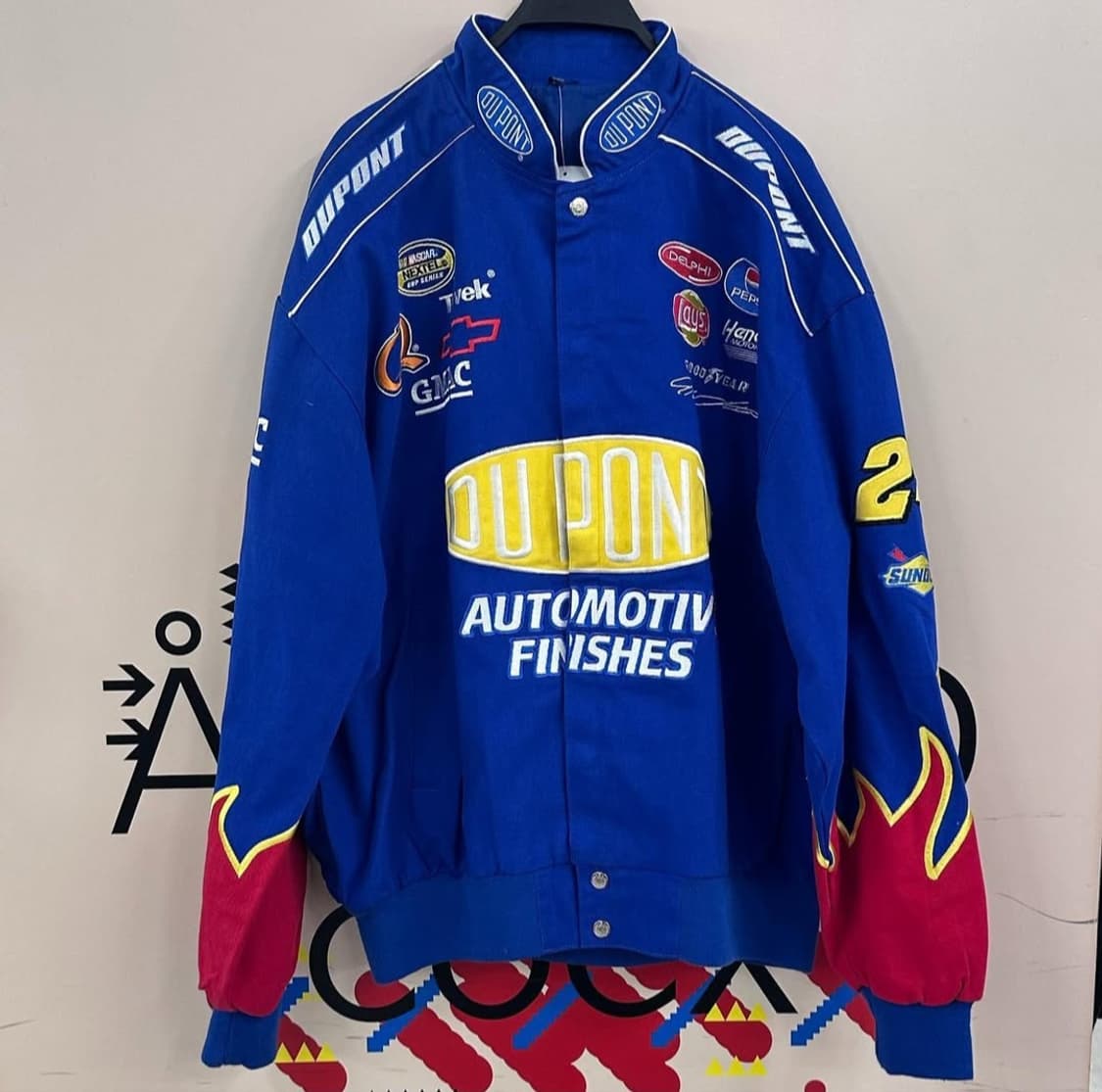 VINTAGE 블루 불꽃 레이싱자켓 상품이미지4