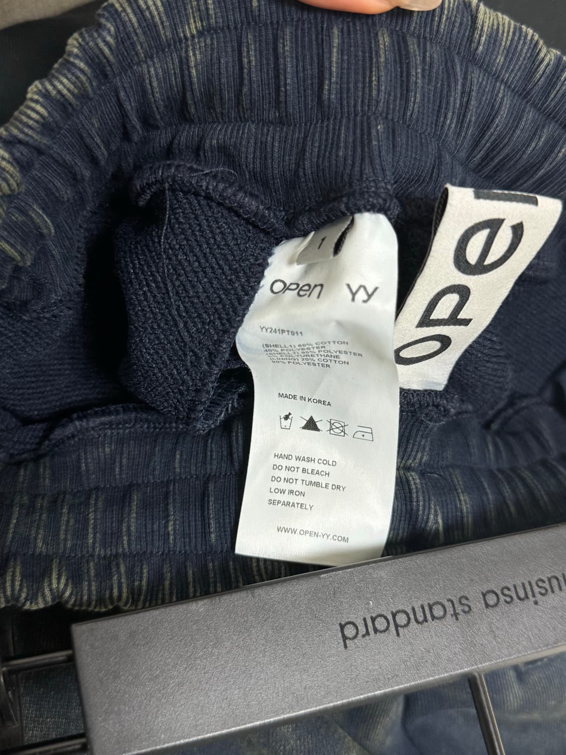 오픈와이와이 저지 셔링 팬츠 네이비 1사이즈 상품이미지7