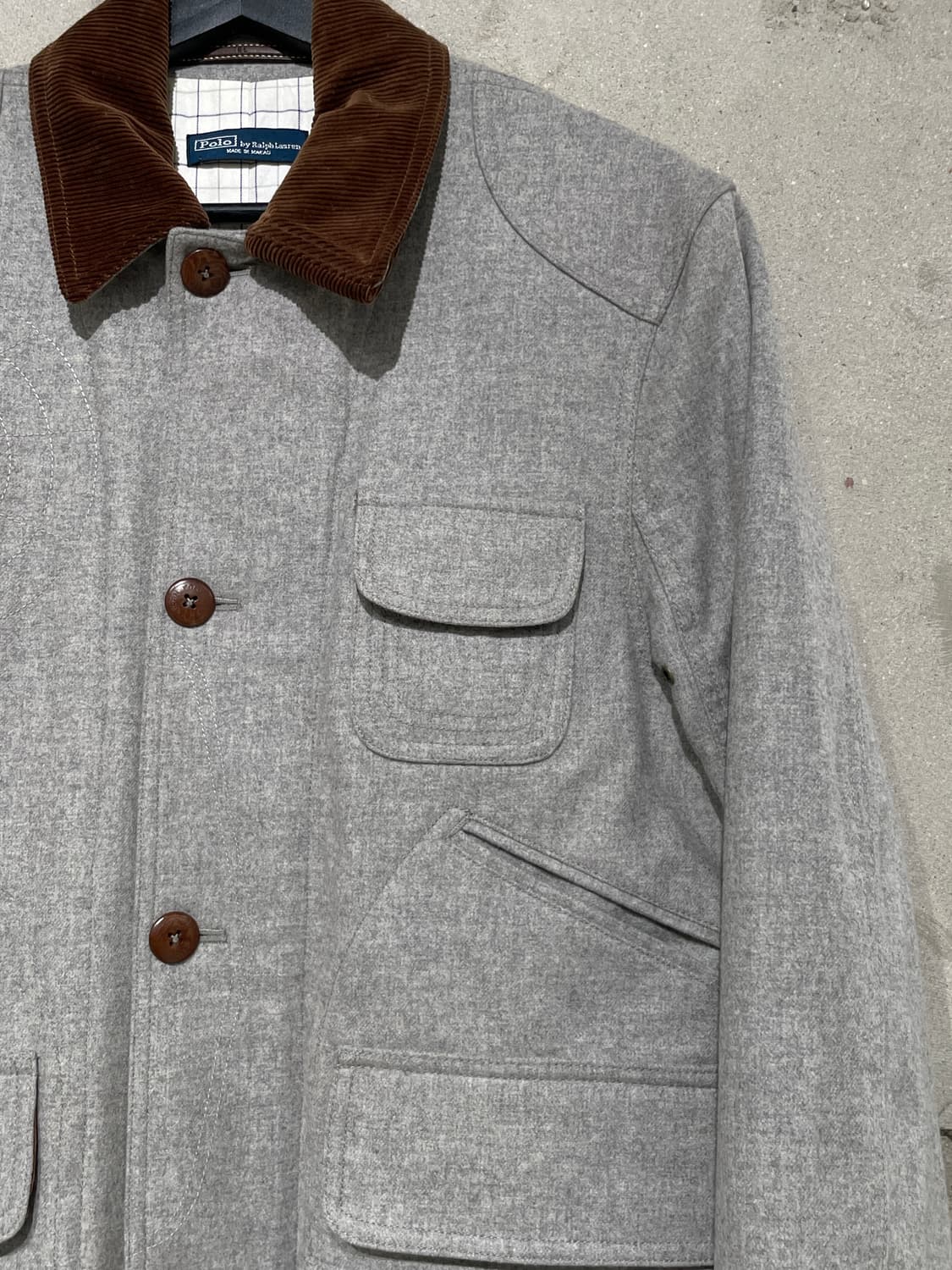 폴로 랄프로렌 멜란지 그레이 헌팅 자켓  상품이미지3