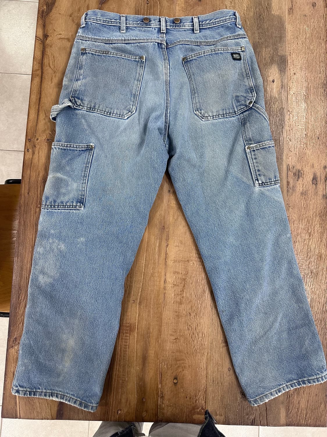 90s KEY 더블니 카펜터 데님 팬츠 상품이미지2