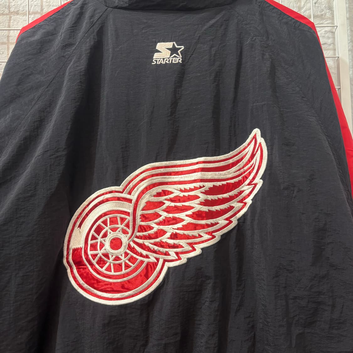 스타터 X NHL 90s 올드스쿨 디트로이트 레드윙스 바람막이 XL 상품이미지6