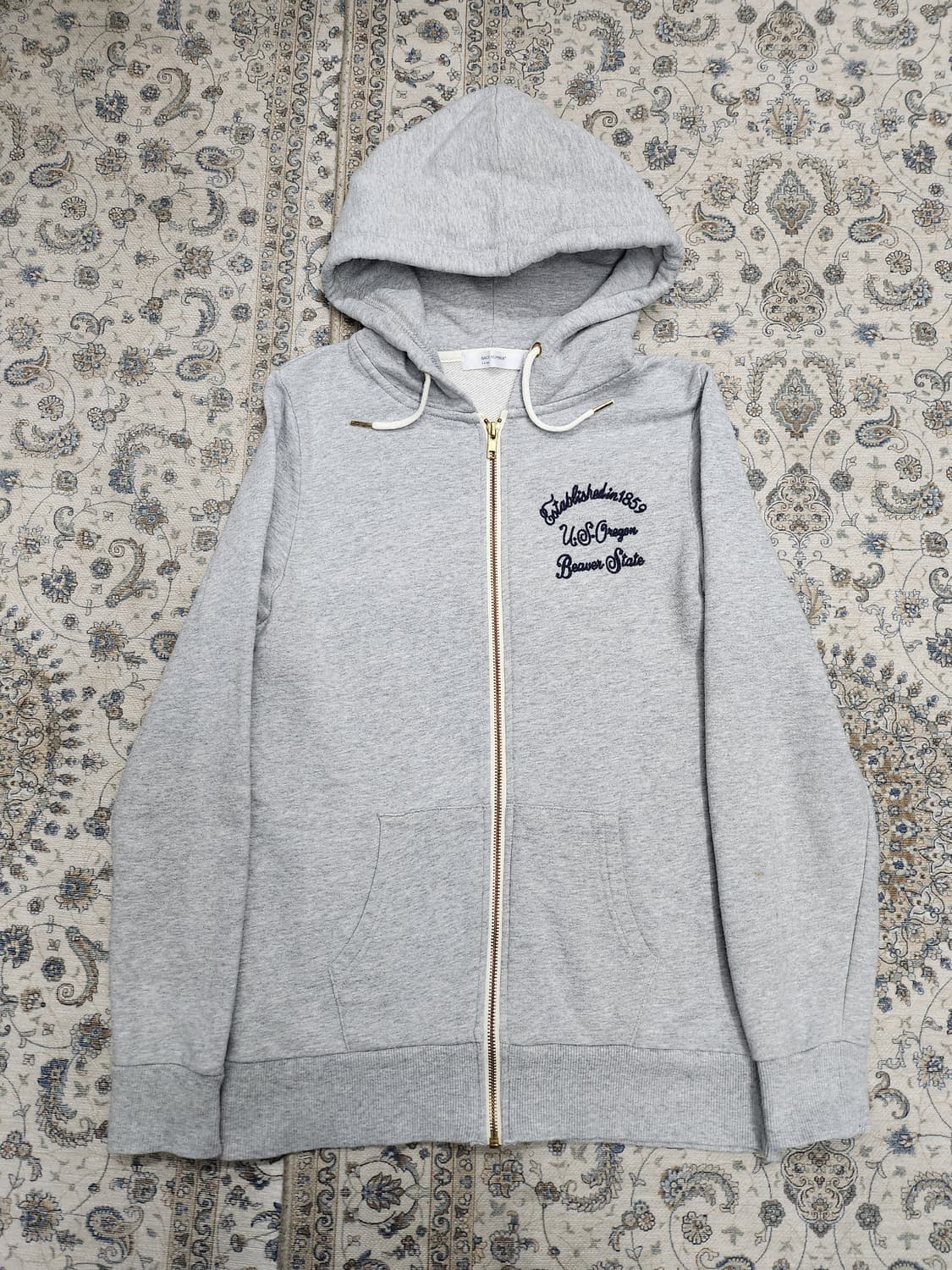 백넘버 로고 후드 집업 L (44-44반) 상품이미지1