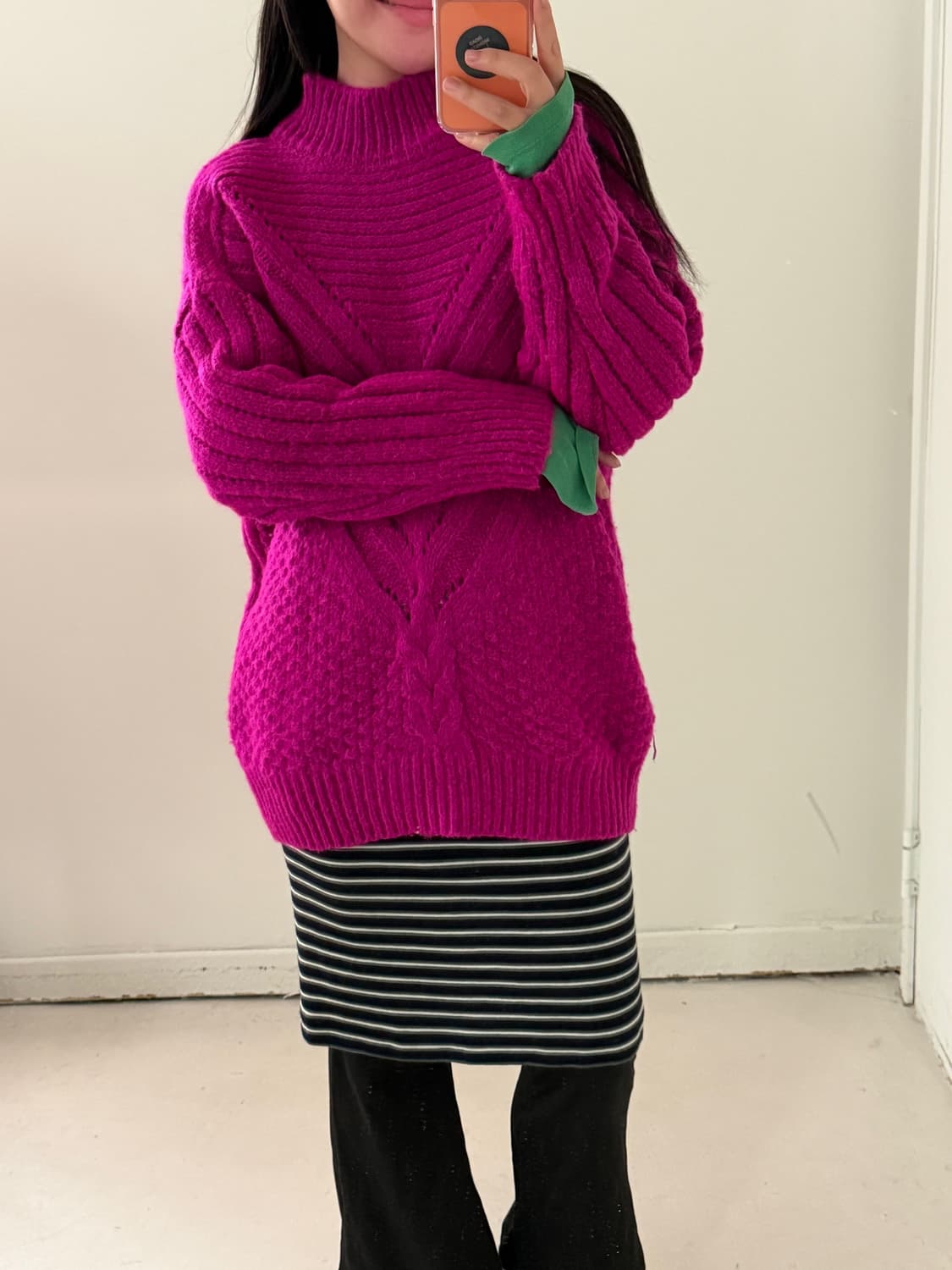 일본빈티지 핫핑크 스웨터 니트 상품이미지1