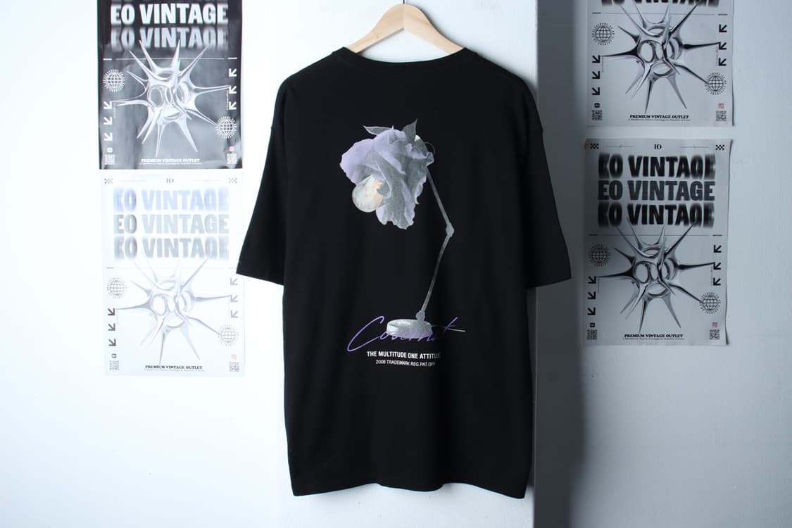(XL-2XL) 커버낫 반팔 티셔츠 빅사이즈 플라워 블랙-H31345 상품이미지6