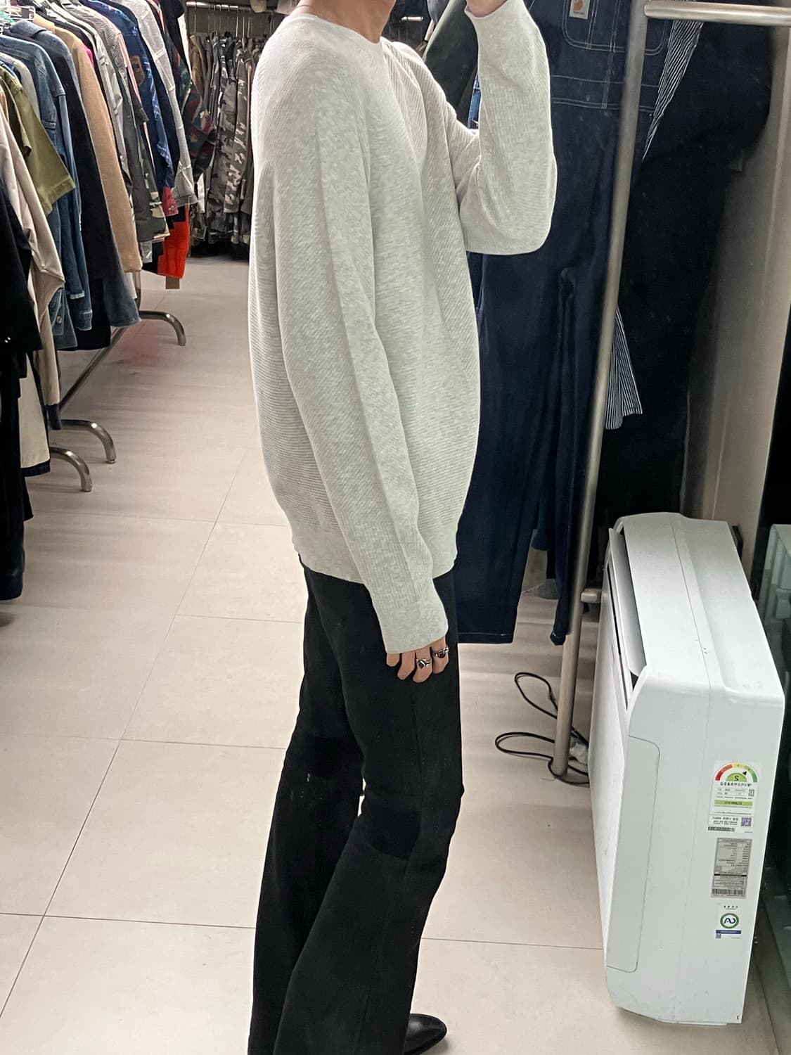 시스템옴므 그레이 스웨트셔츠 100 상품이미지6