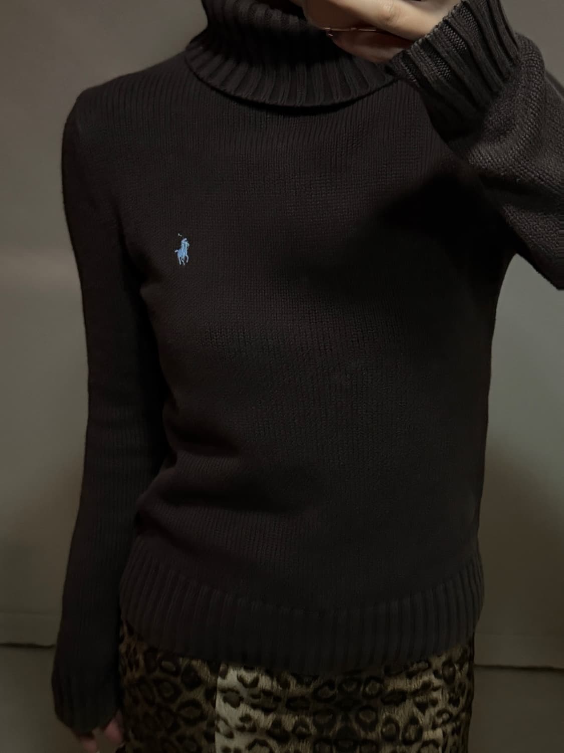 폴로 랄프로렌 브라운 케이블 니트 터틀넥 상품이미지3