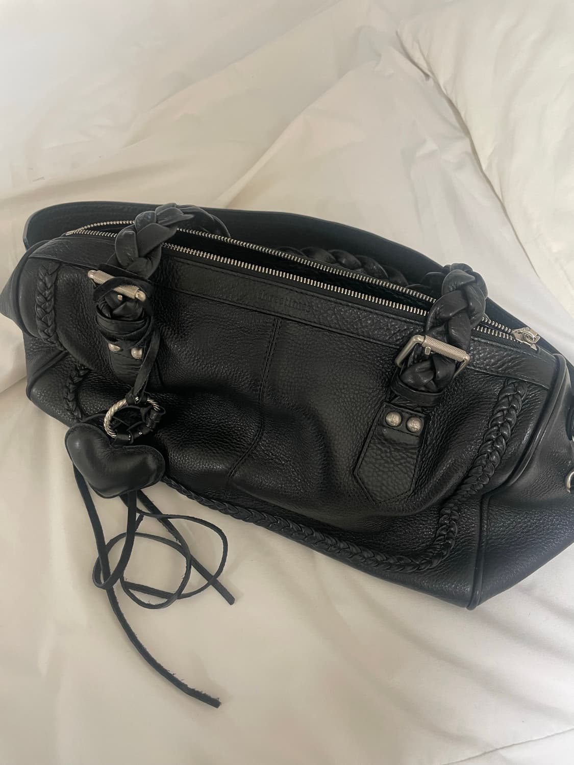 쓰리타임즈 브레이드 백 braid bag (black)  상품이미지4