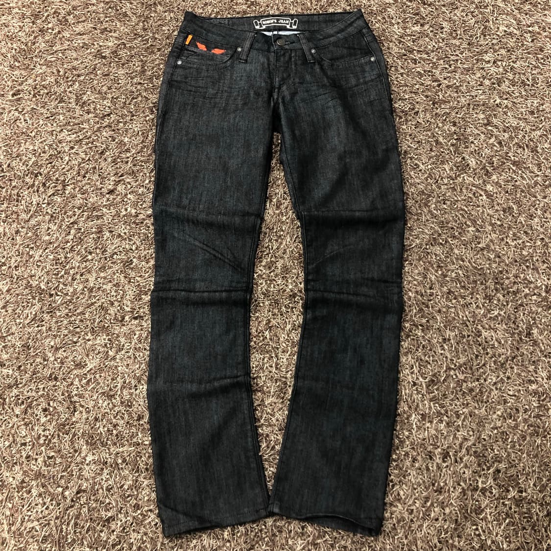 26 로빈스진 블랙 워싱 데님 팬츠 상품이미지1