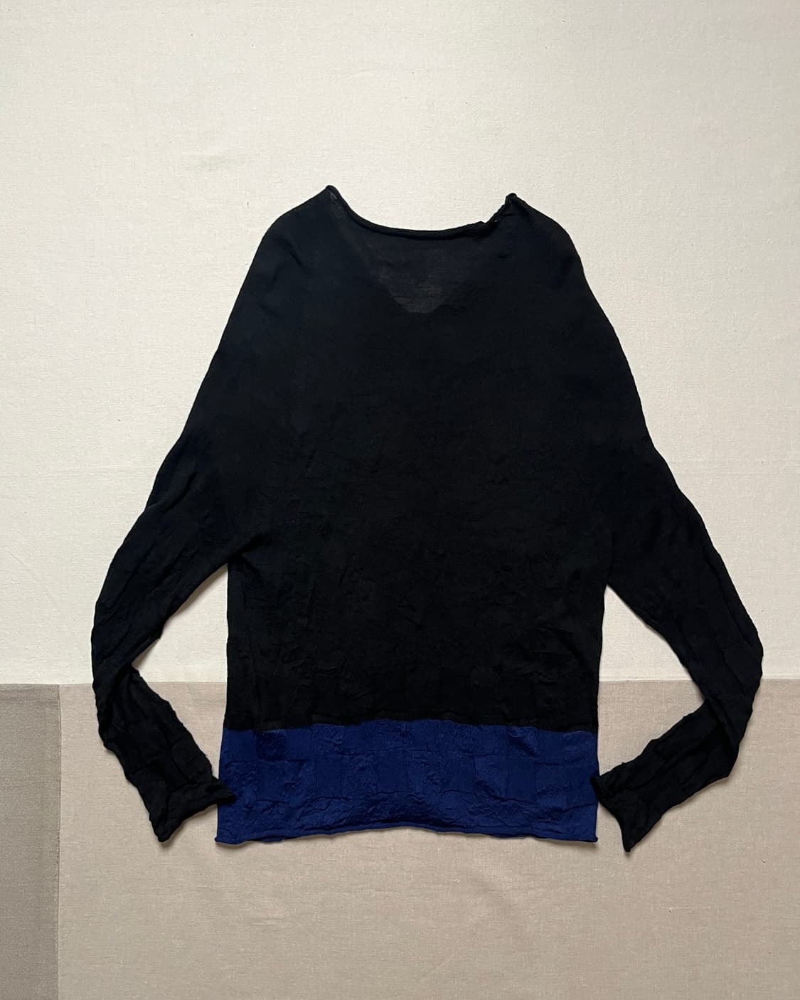 요지야마모토 레터링 자가드 패널 가디건 Yohji yamamoto 상품이미지5