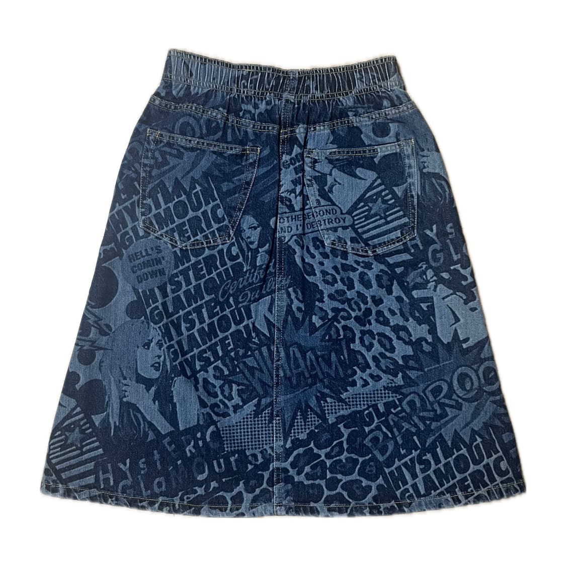 HYSTERIC GLAMOUR 데님 레오파드 히스걸 미디 스커트 상품이미지2
