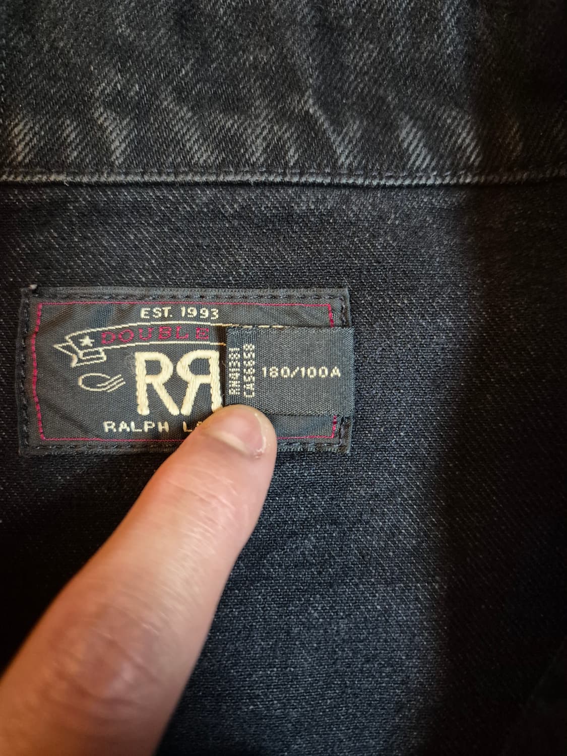 RRL 더블알엘 3rd 데님 트러커 자켓 L 블랙 흑청 상품이미지4