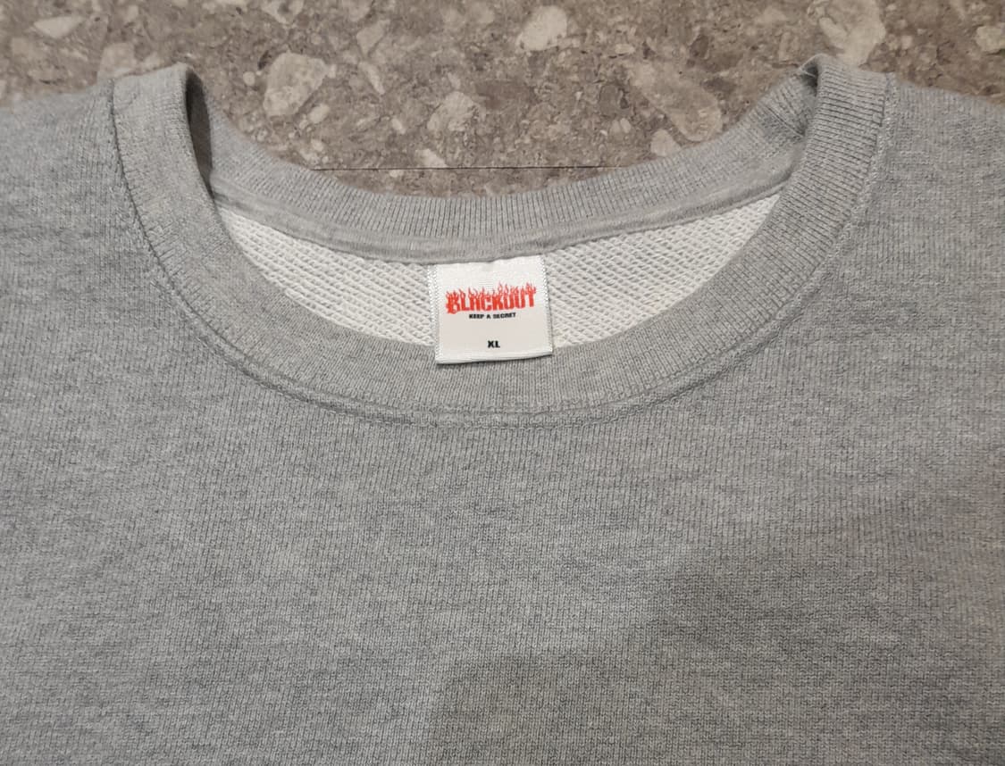 💥블랙아웃 본 헤비스웻셔츠 에쉬그레이 (XL)  상품이미지7