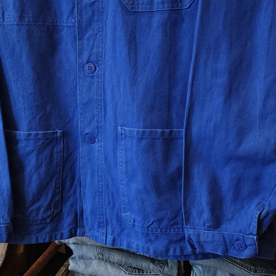 70s 프렌치 워크자켓 프렌치자켓 블루 54 상품이미지8