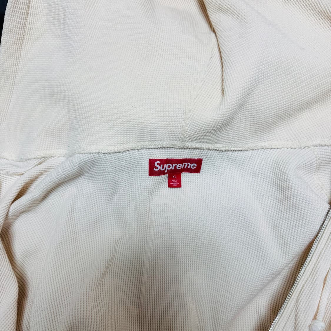 XL] 슈프림 24SS 후드집업 써멀 내추럴 크림 아이보리 상품이미지8