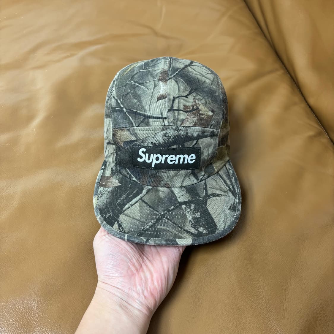슈프림 캠프캡 모자 박스로고 리얼트리 카모 상품이미지2