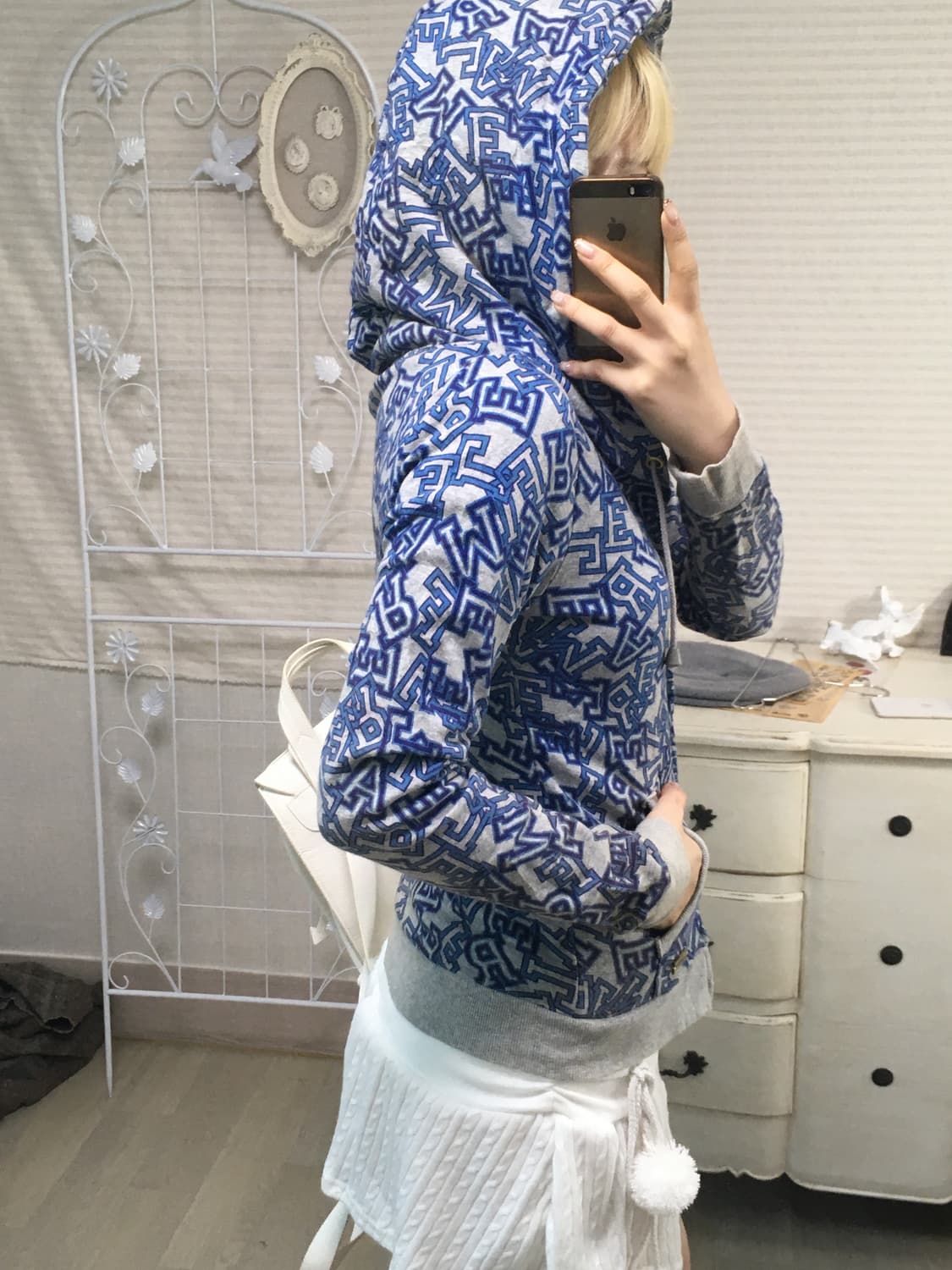 aimerfeel lettering blue-gray hood zipup 상품이미지4