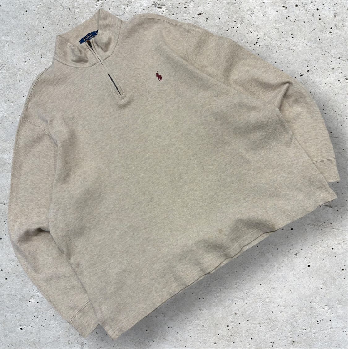 [XL] 폴로 랄프로렌 하프집업 스웨트 셔츠 베이지 C144 상품이미지1