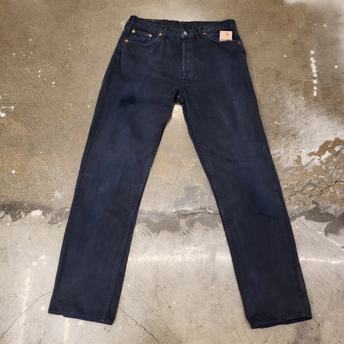 90s 리바이스 501 Made in France 데님 블랙진 상품이미지1
