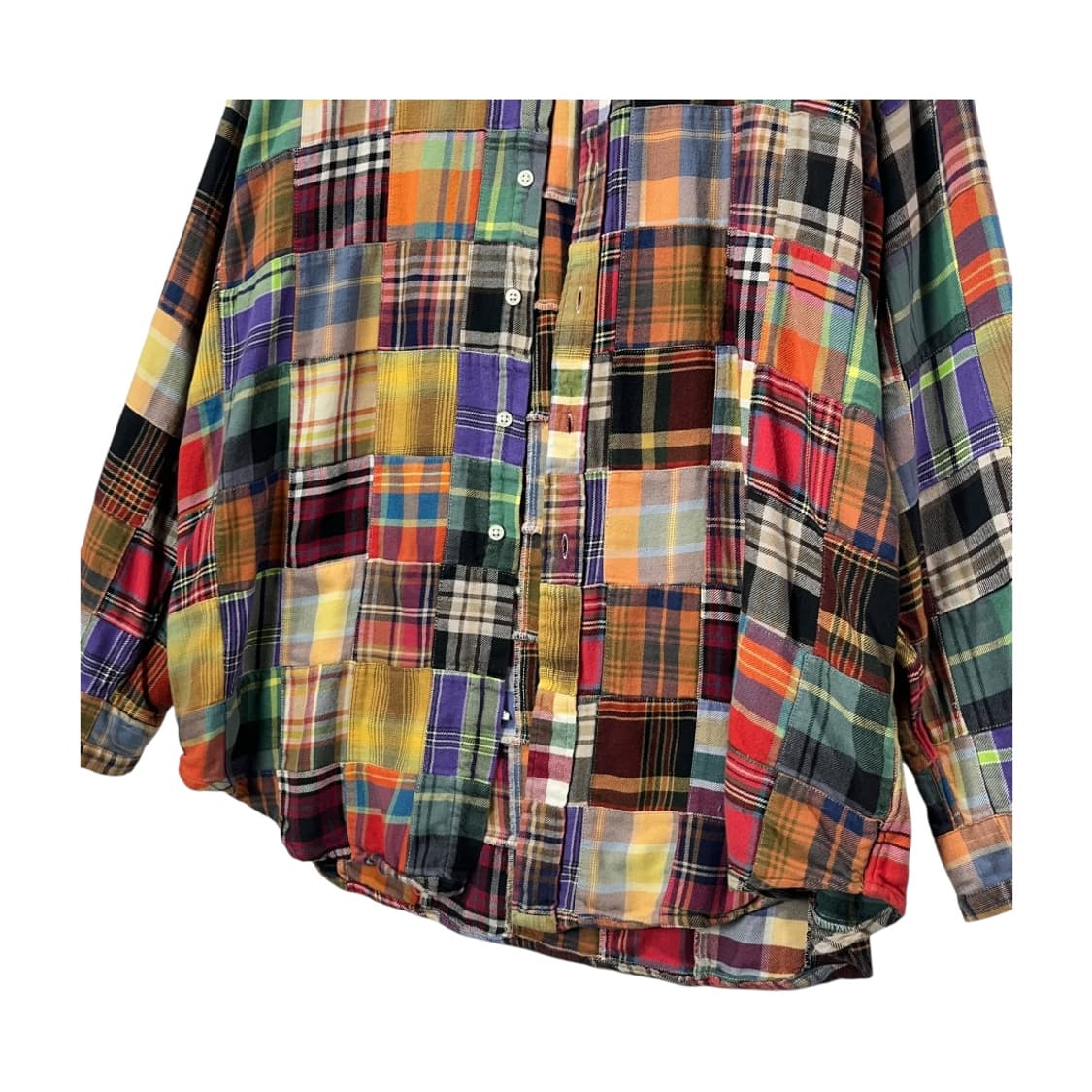 [POLO] 90s 랄프로렌 BLAKE 패치워크 체크 셔츠 상품이미지3