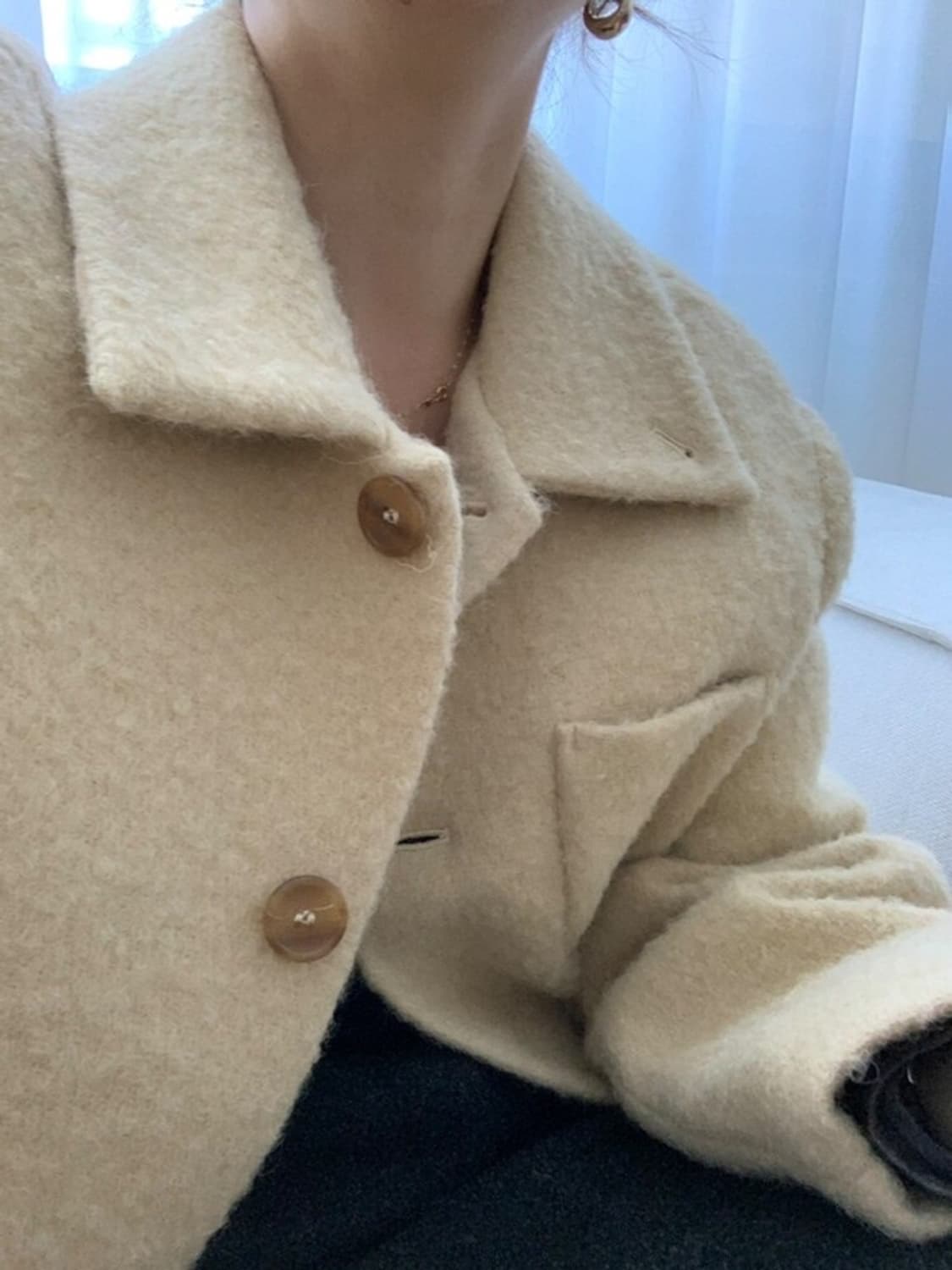 르브먼트 러브유쏘머치 뉴캠프 알파카자켓 새상품 상품이미지4