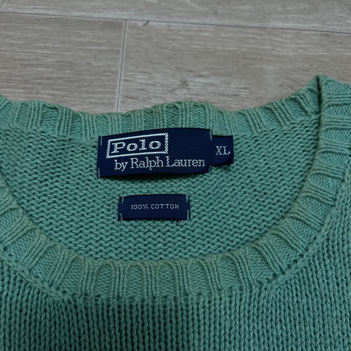 폴로 랄프로렌 스몰포니 라운드넥 니트 스웨터 [블루 그린] XL/105 상품이미지5