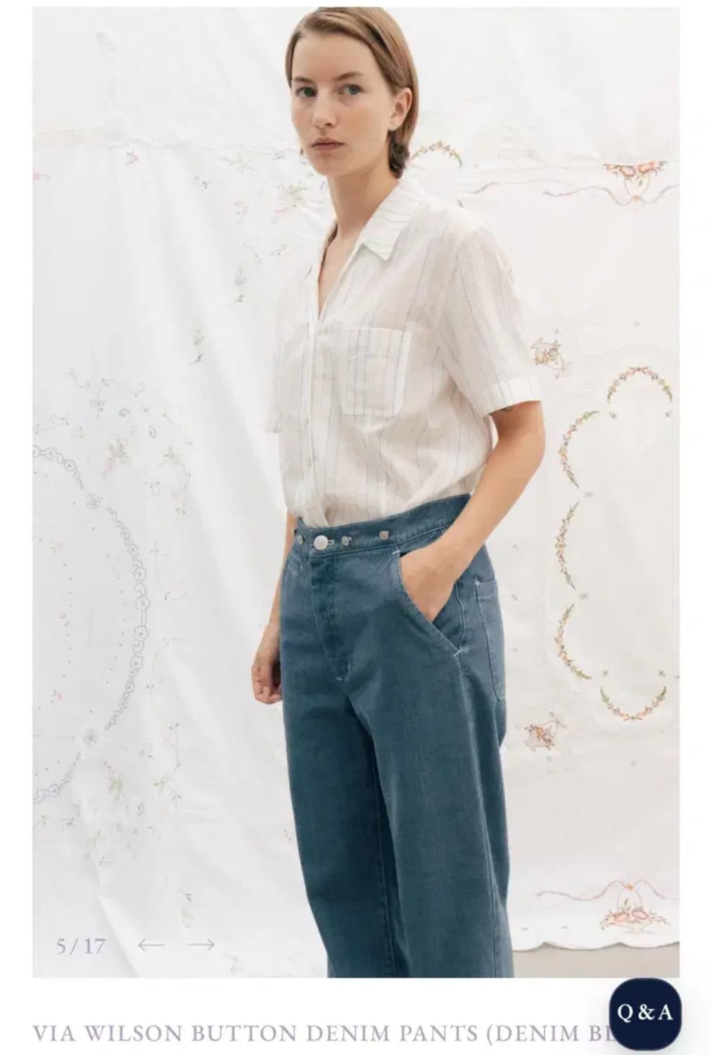 비아플레인 VIA WILSON BUTTON DENIM PANTS s사이즈 상품이미지7
