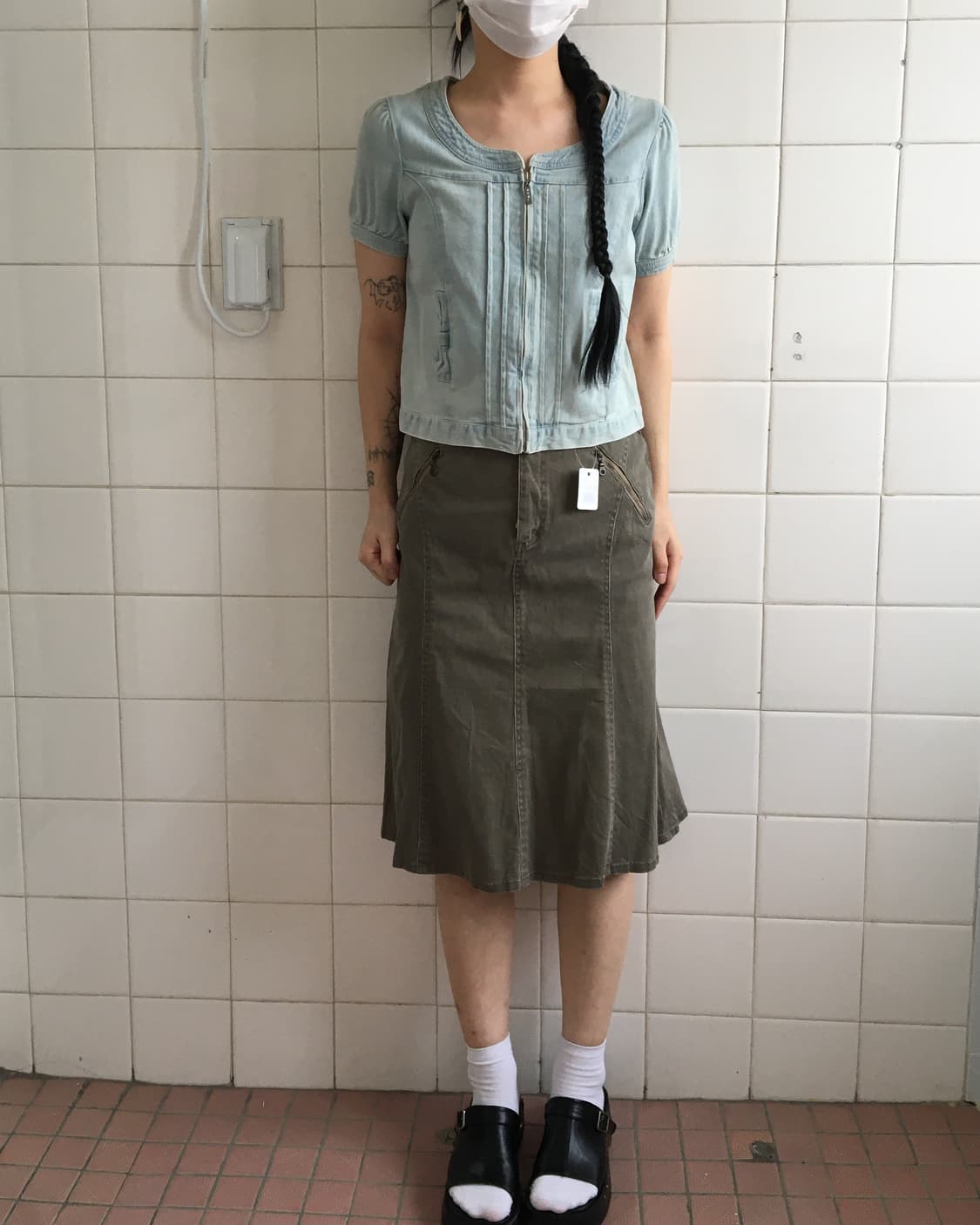 Ribbon point half sleeve jacket 상품이미지1