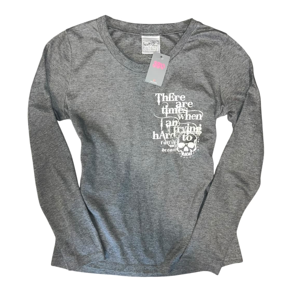 날개 자수 글리터 프린팅 긴팔티 펑크y2k갸루 상품이미지3