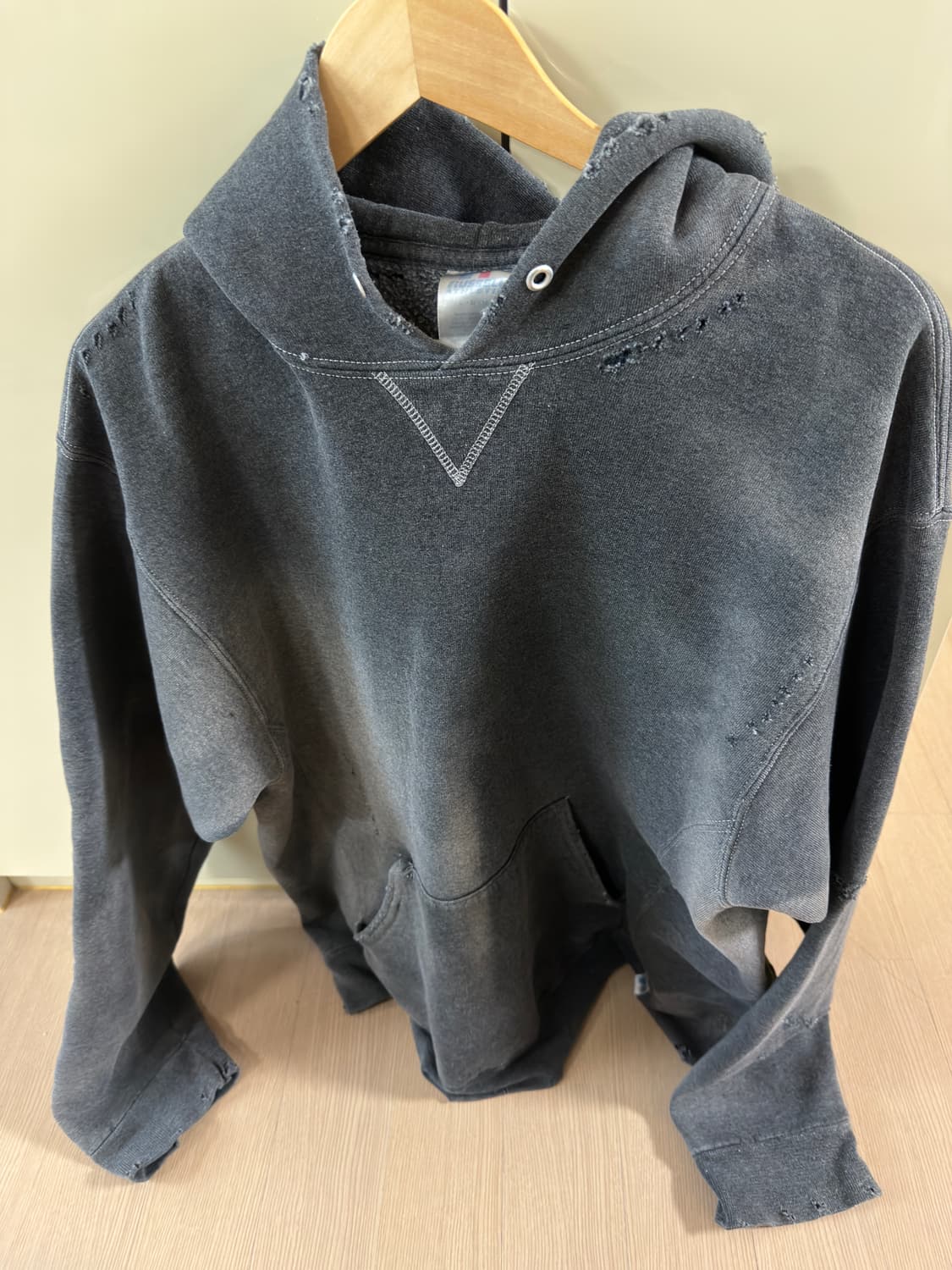 러셀 애슬레틱 데미지드 후드 100사이즈 상품이미지1