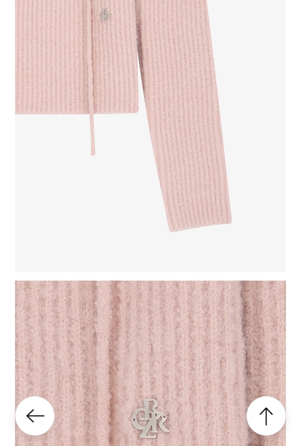 [새상품] 시티브리즈 부클 웨스턴 레이스업 니트 핑크 상품이미지7