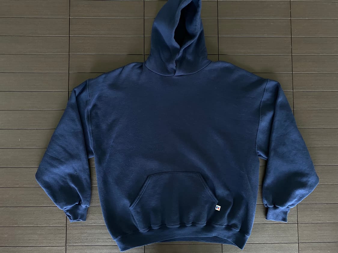 (XXL) 90s 빈티지 러셀 후드 네이비 상품이미지1