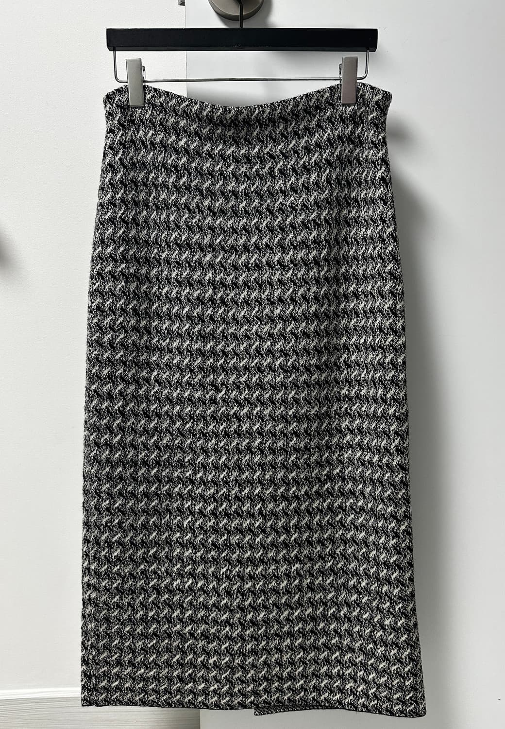 여성 메리노울 100% 흰검 롱 펜슬 스커트 S사이즈 상품이미지1