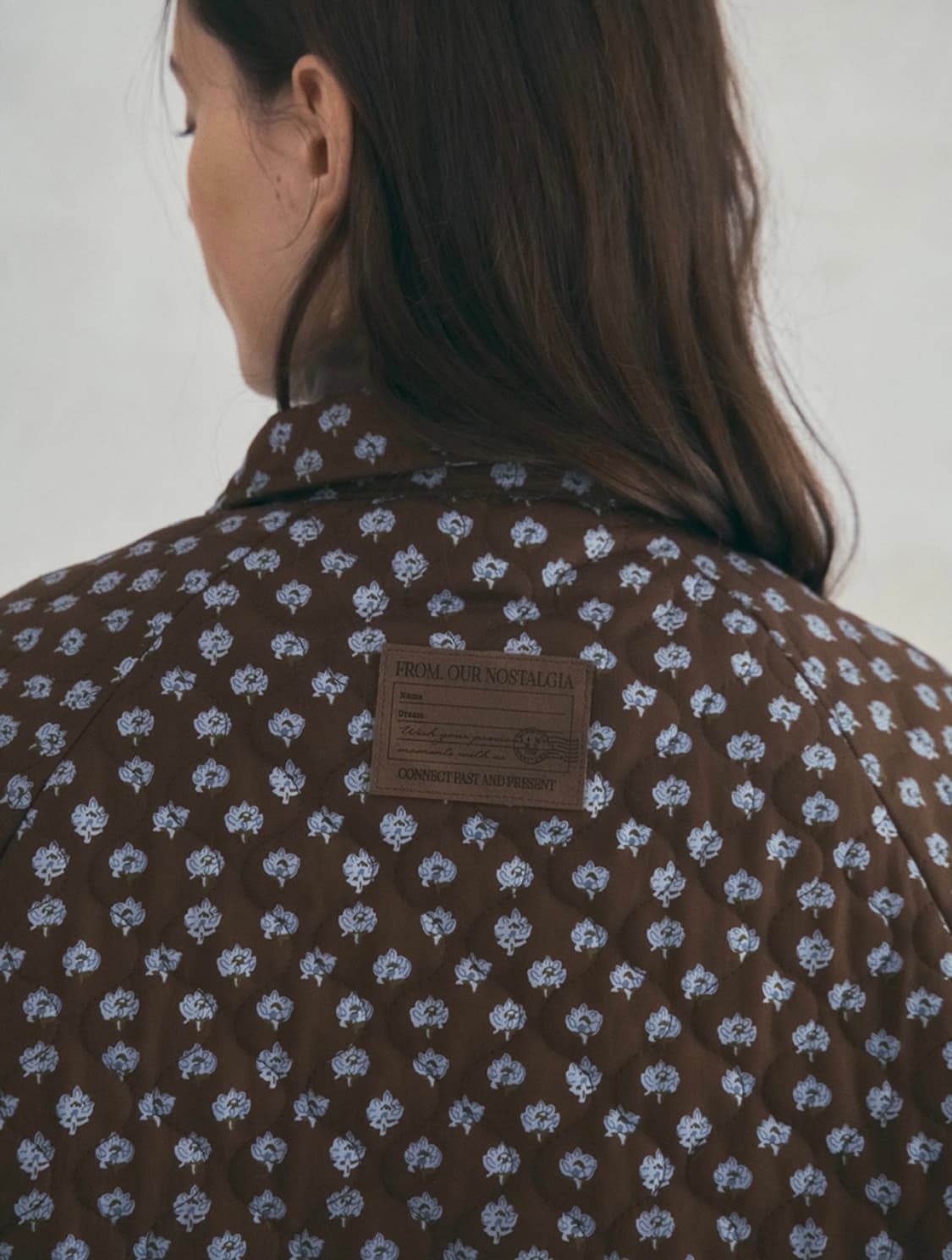 아우어노스텔지아 our nostalgia 데이지 퀼팅 패딩 브라운 모리걸 상품이미지8