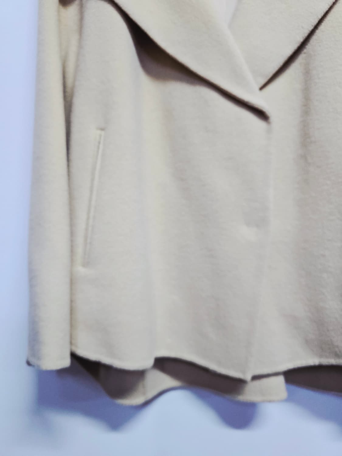 zooc 쥬크 베이지색 하프 코트 캐시미어 상품이미지3