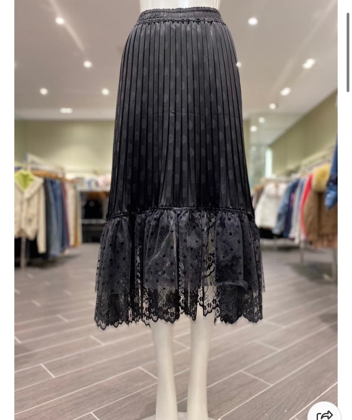 o2nd 오즈세컨 도트 플리츠 밴딩 스커트 상품이미지1