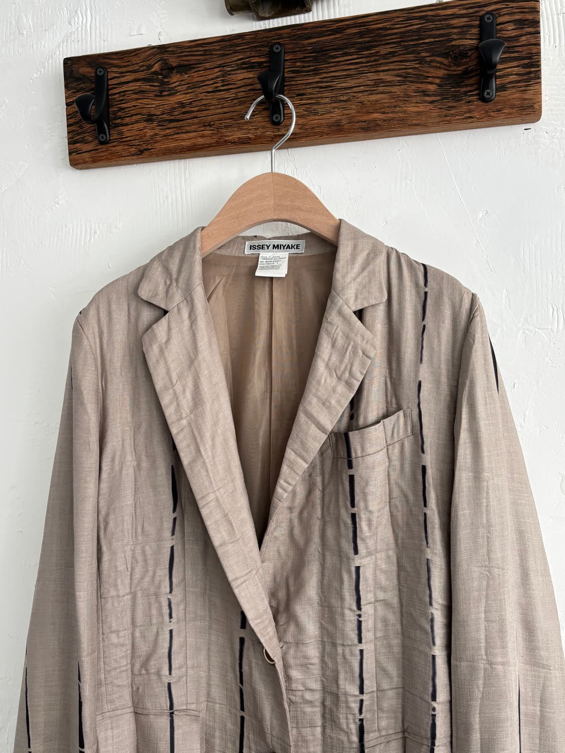 Issey Miyake 이세이 미야케 베이지 라인 블레이저 상품이미지6