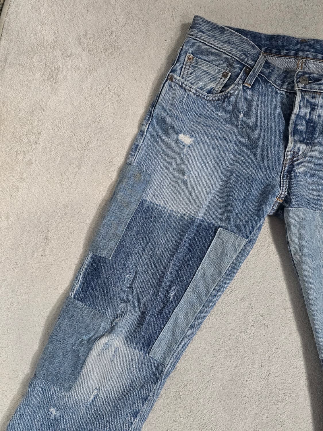 리바이스 501CT 패치워크 데님 팬츠 30-31 상품이미지3