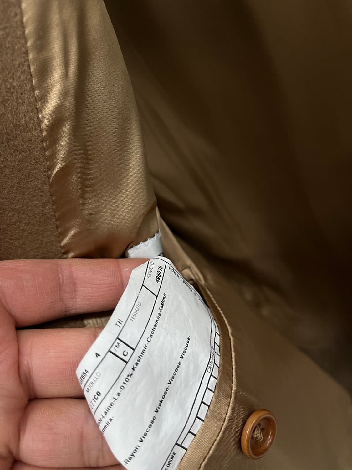 105) 알마니꼴레지오니 캐시미어 울코트  상품이미지7