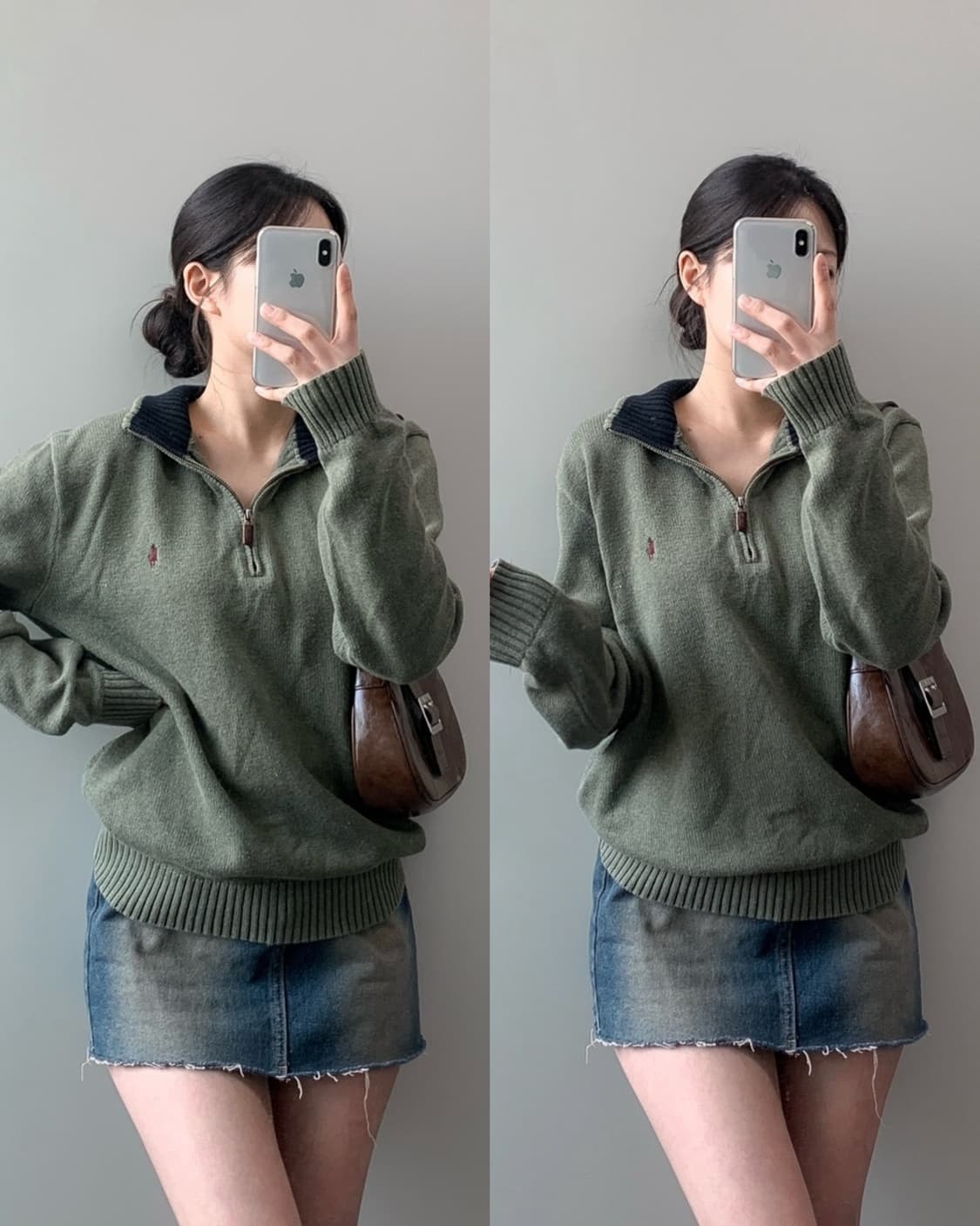 폴로 반집업 니트 상품이미지1