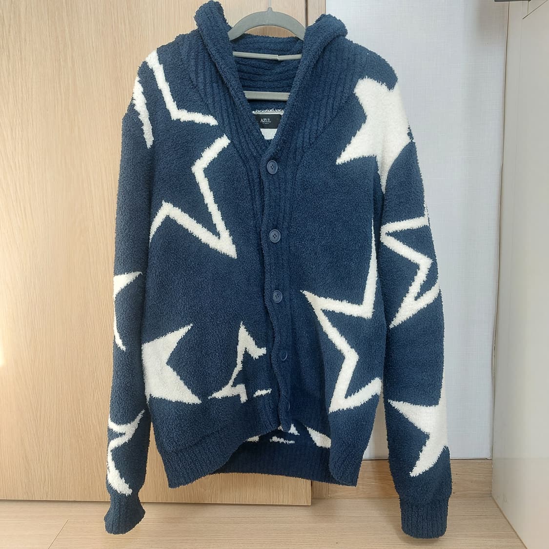 Star Pattern Navy Cardigan 상품이미지3