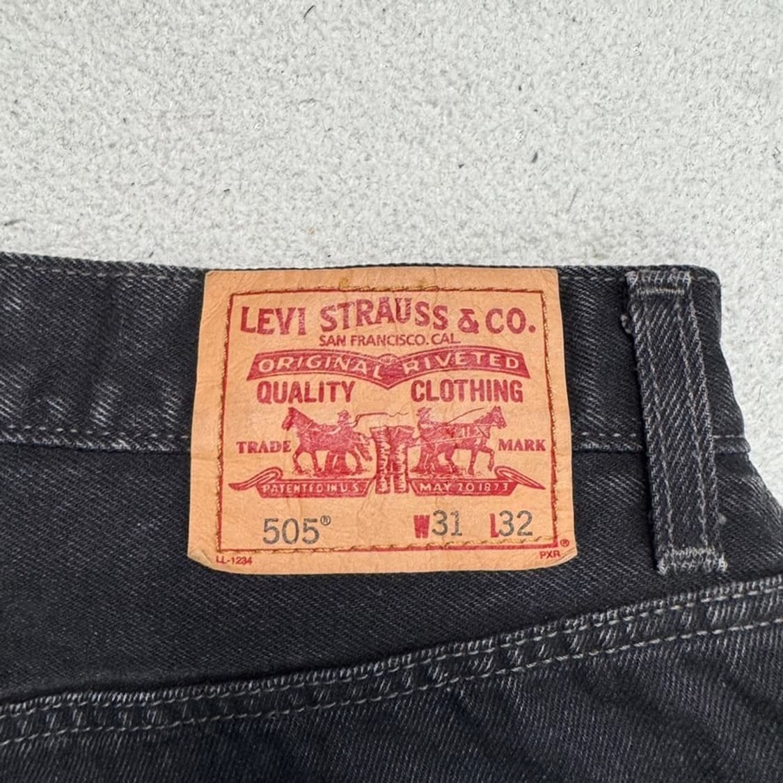 LEVI'S 505 블랙 데님 팬츠 W31 L32 상품이미지6