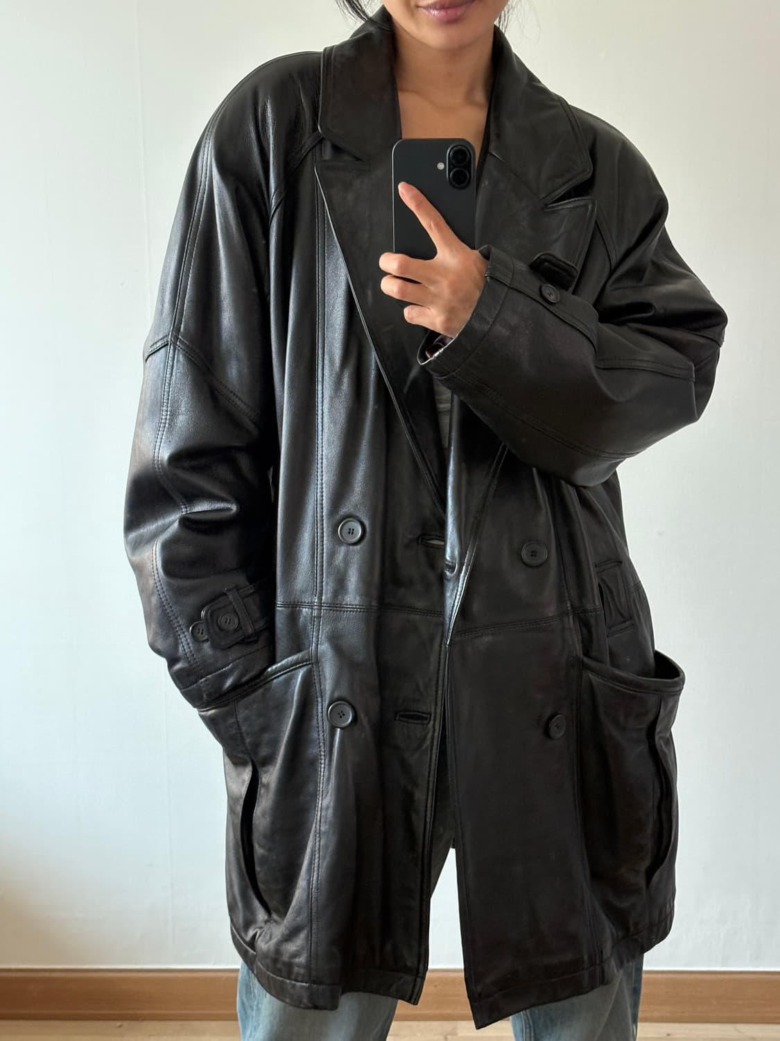 리얼레더 코트 상품이미지2