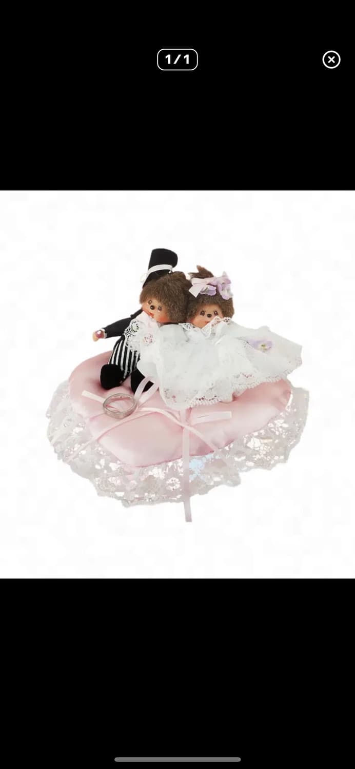 몬치치 웨딩하트 쿠션 상품이미지1