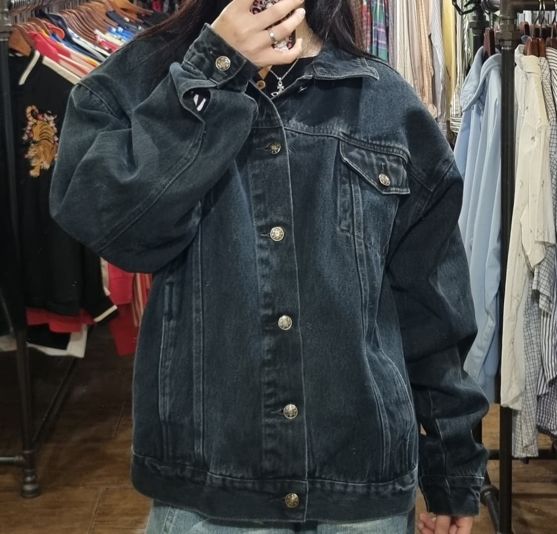[Hi] vtg 빈티지 데님 자켓 블랙 상품이미지3