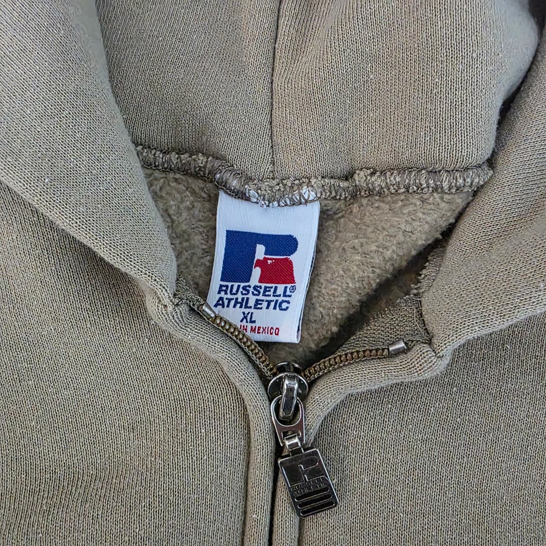 [XL] 90s 빈티지 러셀 애슬레틱 탄, 베이지 후드집업 상품이미지7