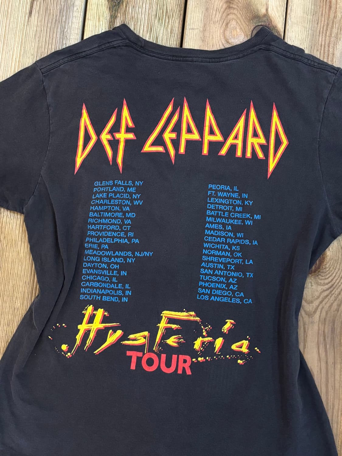 Def Leppard Pyromania Hysteria Tour 밴드 티 상품이미지8